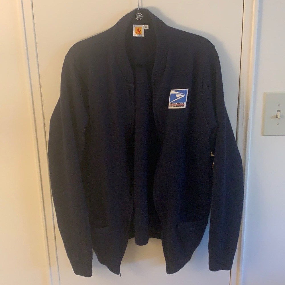 Postal Uniform Zip-Up Sweater